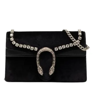 Gucci Pre-owned Cross Body Bags, female, Black, Size: ONE SIZE Pre-owned Dionysus Crossbody Bag