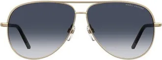 Marc Jacobs 61mm Gradient Pilot Sunglasses in Gold/dark Blue Sf at Nordstrom