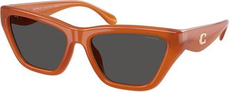 Coach HC8449U CDP33 593087 Womens Sunglasses Orange Size 56