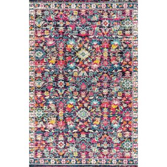 Jonathan Y Designs Modern Persian Boho Floral Area Rug in Multi/purple at Nordstrom, Size 3Ft 0In X 5Ft 0In