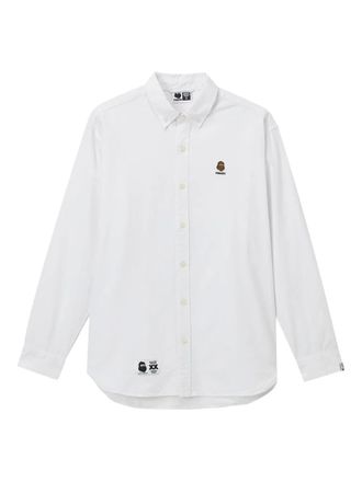 Fingercroxx embroidered cotton shirt - men - Cotton - M - White