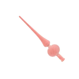 OEM Estrella De Pl&aacute;stico Flocada Port&aacute;til Para La Punta Del &Aacute;rbol De Navidad - Rosa