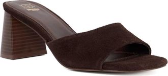 Dune London Ladies JADELY Suede Mules Size UK 6 Suede Block Heeled Sandals