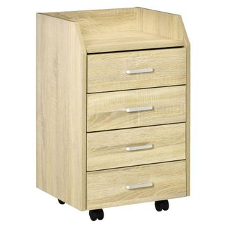 Vinsetto Cajonera de oficina 40x36x65 cm madera natural