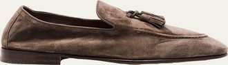 Brunello Cucinelli Mens Suede Tassel Loafers