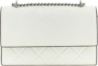 Tory Burch White Fleming Small Shoulder Bag