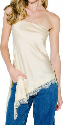 Blue Blush Golden Spur Top In Light Yellow