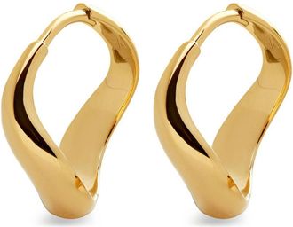 Monica Vinader Swirl polished-finish hoops - women - Recycled 18kt Gold Vermeil/Recycled Silver - One Size