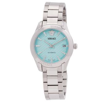 Versace Greca Classic Automatic Turquoise Dial Ladies Watch VESCA0324