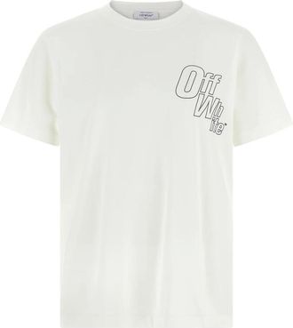 Off-white Tops, Heren, Wit, S, Katoen, Outline Arrow Slim T-shirt