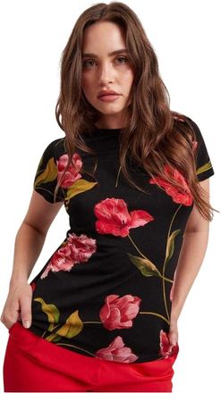 Ted Baker Dames/Dames Crew Hals Slank T-shirt (Zwart)