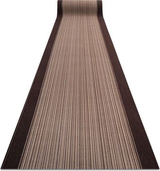 RugsX Passatoia Gommata Carnaby Marrone 67cm Brown 67x670 Cm
