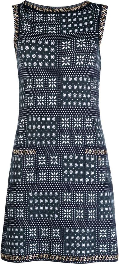 2006 Winter minidress - women - Cashmere/Viscose/Silk/Polyester - 36 - Black