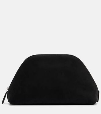 The Row Devon suede clutch