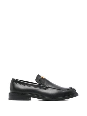 Moschino Refined Black Silk And Nylon Loafers