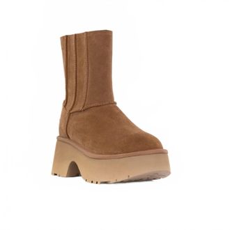 UGG Womens Classic Twin Seam New Heights Boots In Chestnut