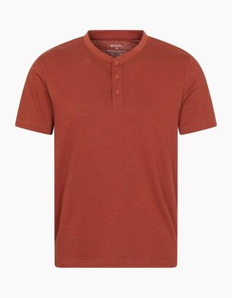Mountain Warehouse Mens Mountain Warehouse Mens Hasst Organic T-Shirt - Red/Orange/Brown - Size: 40