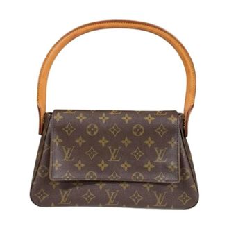 Louis Vuitton Pre-owned Shoulder Bags, female, Brown, Size: ONE SIZE Pre-owned Mini Looping Shoulder Bag