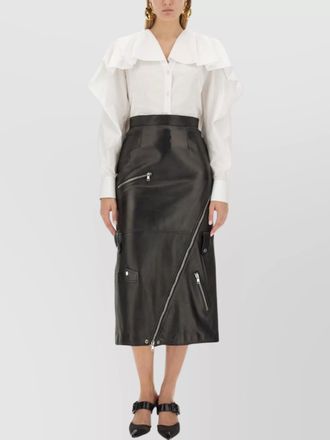 Alexander McQueen draped cotton blouse
