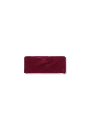 Calvin Klein Stirnband CALVIN KLEIN CK FINE RIB TWIST HEADBAND, Damen, rot (beet rot), Strick, Viskosemischung, unifarben, M&uuml;tzen Stirnband, aus weichem Strick