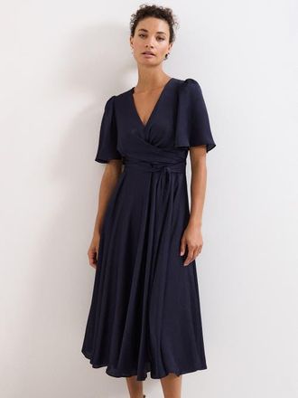Phase Eight Abbie Wrap Dress in Navy at Nordstrom, Size 10