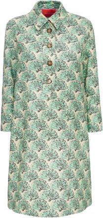 La DoubleJ Short Artemis Dress - Dames - Shirt Kleedjes - Groen - XL - Katoen - Kleedjes