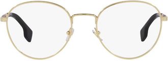 Versace VE12791002 Round Metal Frame Eyeglasses - Gold