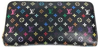 Louis Vuitton Pre-owned Monogram Multicolore Long wallet (bi-fold) - Dames - Vintage Accessoires - Zwart - ONE Size - Vintage