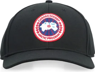 Canada Goose Mens Arctic Disc Logo Baseball Cap Black Polyester Hat