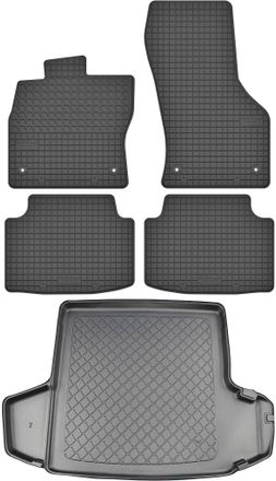 OEM Skoda Octavia Iii 5e Kombi De 05.2013 A 05.2020. Juego De Alfombrillas De Goma Para Coche Y Alfombrilla Para Maletero
