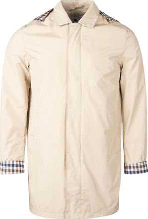 Aquascutum Mens Active Packable Trench Beige Jacket - Size Medium