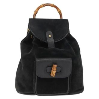 Gucci Pre-owned Zaino vintage in bamb&ugrave; - - Pre-owned - Donna - Nero - ONE SIZE