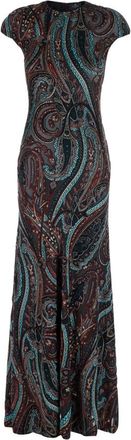 Etro Lange jurk met all-over print - Dames - Maxi kleedjes - Veelkleurig - S - Kleedjes
