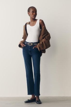 Mother Hustler High Rise Crop Flare Jeans