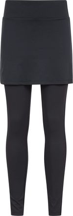 Mountain Warehouse Volley II Womens Netball Leggings - IsoCool, Quick Wicking, Length 3/4, Breathable - Best for Autumn, Winter, Running, Cycling & Outdoors Black 6