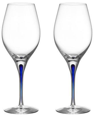Orrefors Set Of 2 Intermezzo Wine Balance Glasses