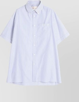 Valentino Garavani striped cotton shirt embroidered logo
