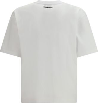 Dsquared2 Mens Iconique T-Shirt White Cotton T-Shirts And Polos