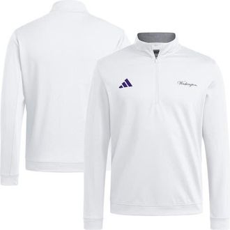 adidas Mens adidas White Washington Huskies Elevated Quarter-Zip Jacket at Nordstrom, Size Xx-Large