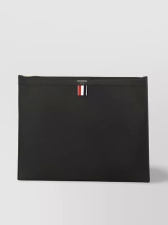 Thom Browne leather zip clutch bag