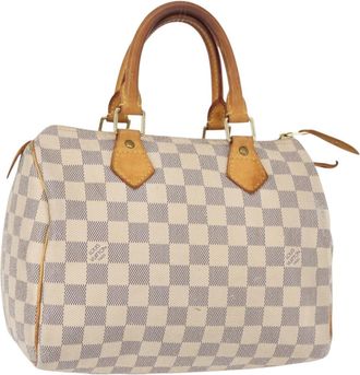 Louis Vuitton Speedy Mini Hl Handbag Damier Beige Canvas Handbag (Pre-Owned)