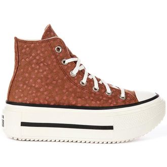 Converse A17883C Double Stack High-Top Trainer - unisex - Converse - Sneakers - Brown - 2 1/2 UK - Shoes