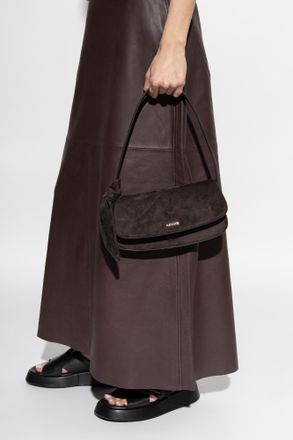 Rotate Suede Shoulder Bag, Womens, Brown