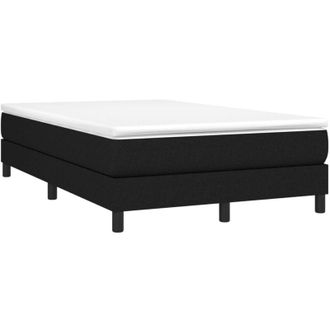 vidaXL Cama Box Spring Con Colch&oacute;n Tela Negro 120x190 Cm Vidaxl