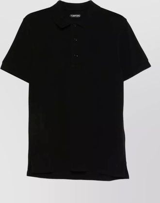 Tom Ford lyocell piqu&eacute; short sleeve polo shirt