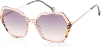 Carolina Herrera Womens 55mm Peach Havana Sunglasses HER0185-S-L93-55