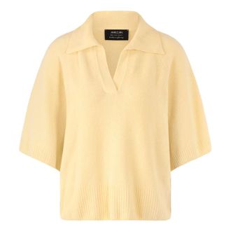 Marc Cain Dames, Truien, Geel, Maat: XL Katoen