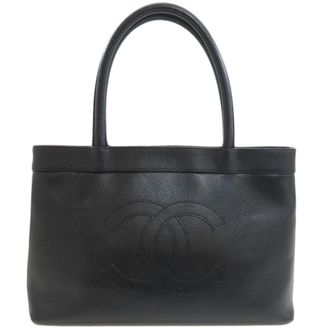 Chanel Black Leather Tote Bag (Pre-Owned)
