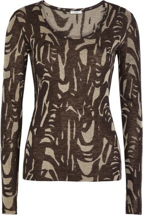 Joseph Villa Patterned Cashmere top - Beige - XL (UK16 / XL)