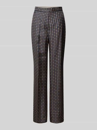 Max Mara Regular Fit Stoffhose aus reiner Seide Modell FAUNA in Marine, Gr&ouml;&szlig;e 36